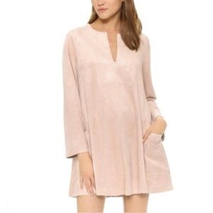 BCBGMAXAZRIA Beritt Faux Suede Pink Dress size XS